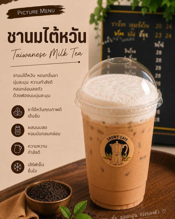 ชานมไต้หวัน (Taiwanese Milk Tea)
