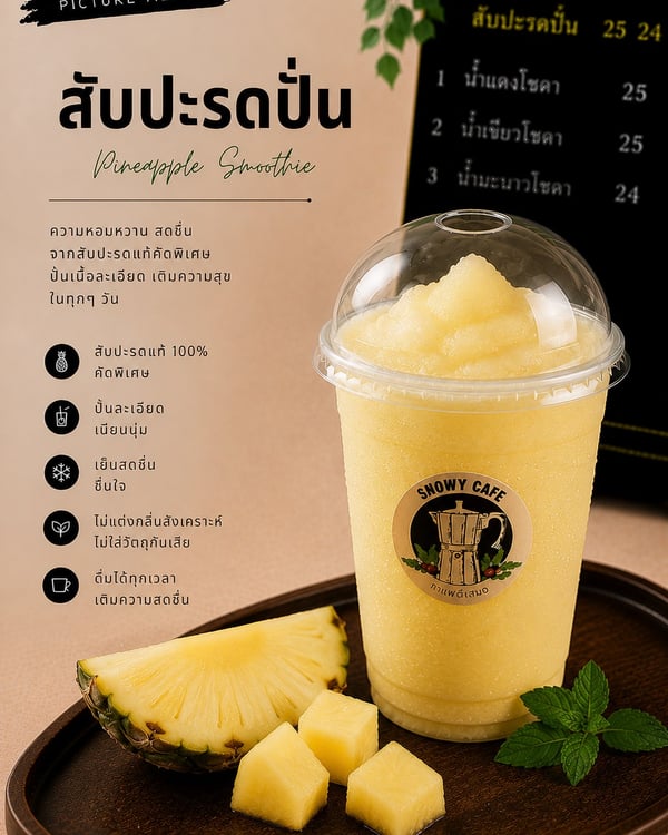 สับปะรดปั่น (Pineapple Smoothie)