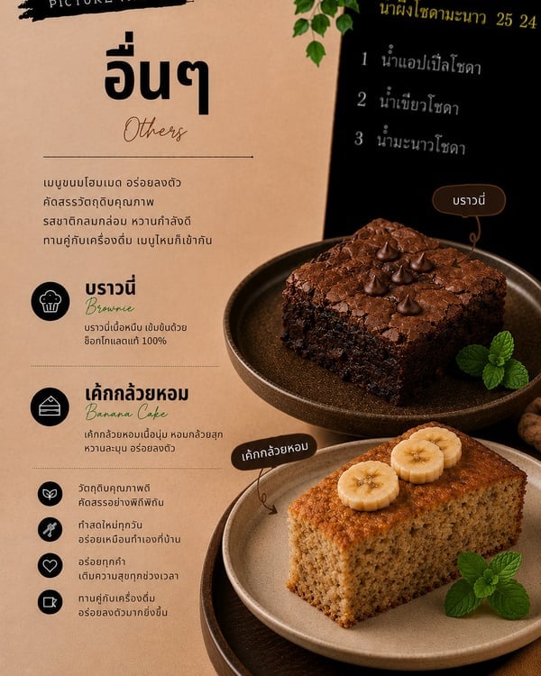 อื่นๆ  (บราวนี่,เค้กกล้วยหอม)