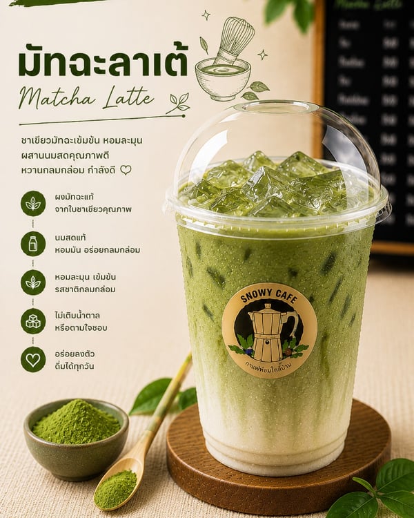 มัทฉะลาเต้ (Matcha Latte)